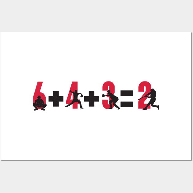 Baseball 6+4+3=2 Wall Art by nektarinchen